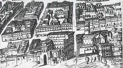 Via Giulia in the map of G. De Rossi of Rome (1693). 