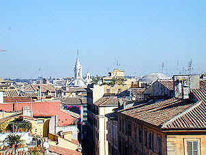 Spanish Steps domes, San Ivo alla Sapienza and the Pantheon
