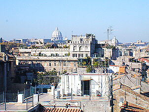 Terrace, left side. St. Peter and San Giovanni Battista ai Fiorentini.